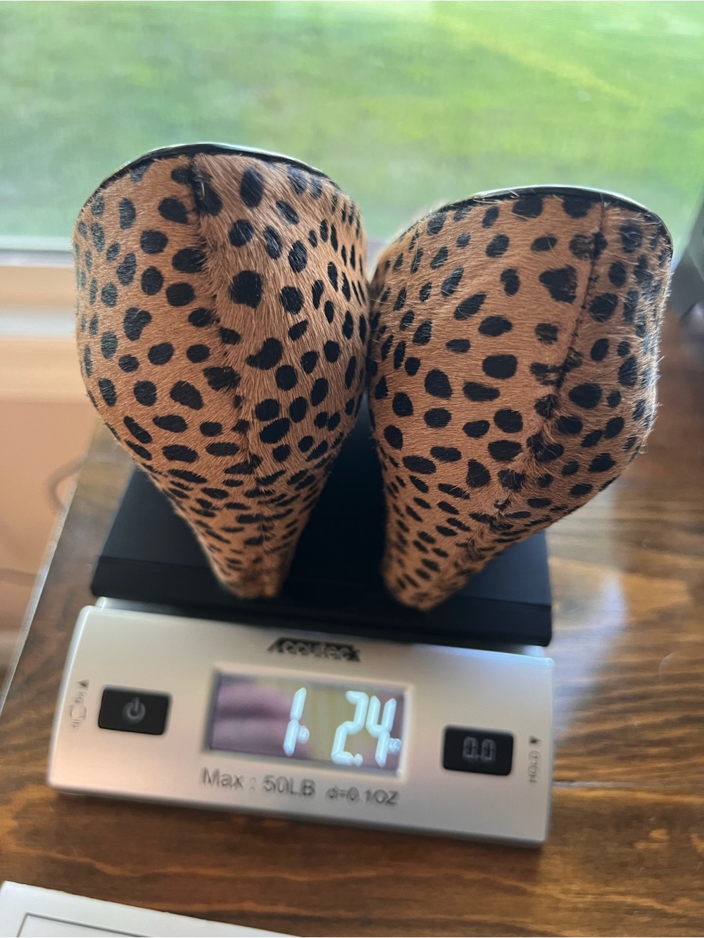 Banana Republic Leopard Calf Hair Wedge Pumps Heels Size 8 Glam Maximalist - Picture 7 of 7